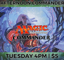 12/24/2024 Tue Magic the Gathering Afternoon Commander at 4 pm