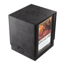 Gamegenic Squire Plus 100+ Xl Convertible Deck Box Holds 100 Double Sleeved Cards Premium Commander Card Case Detachable Slide Card Case Armorfyber Surface Black Color - GGS20213ML