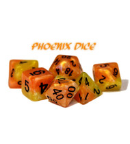 Gate Keeper Games and Dice Halfsies Dice Phoenix Dice 7 die Sets Role Playing Games GKGH544