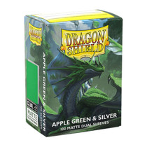 Dragon Shield Sleeves Matte Dual Apple Green And Silver (100Ct) ATMDSH15073