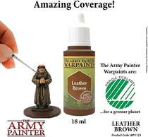 The Army Painter Warpaint Leather Brown Non Toxic Acrylic Paints 18ml WP1123