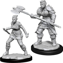 Dungeons and Dragons Wizkids Orc Barbarian Nolzur's Marvelous Unpainted s Orc Barbarian Female Miniature D&D WZK90145