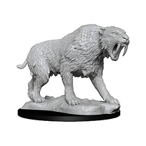 Wizkids Dungeons And Dragons  Monster Wizkids Deep Cuts Unpainted s W14 Saber Toothed Tiger Miniature D&D WZK90272