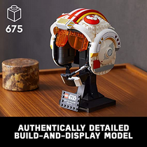 LEGO Star Wars Luke Skywalker Red Five Helmet Building Kit for Adults Star Wars Collectible for Display 675 Pieces
