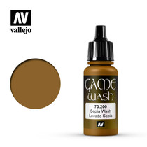 Vallejo Game Wash Sepia Wash Acrylic Non Toxic Paints 17ml VAL-73200