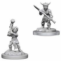 Wizkids Dungeons & Dragons Nolzur`s Marvelous Unpainted Miniatures W18 Halfling Barbarians WZK90412