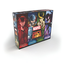 Marvel Dice Throne 4 Hero Box Featuring Scarlet Witch Thor Loki Spider-Man 2-to-4 Player Competitive Dice Game USODT011754