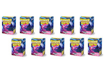 10 Packs Dragon Shield Matte Purple Standard Size 100 ct Card Sleeves Display Case