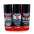 "Birchwood Casey firearm cleaning kit featuring Bore Scrubber, Gun Scrubber, and Barricade spray cans. Three red-topped 10 oz aerosol cleaners for dissolving fouling, cleaning firearm components, and providing rust protection."
