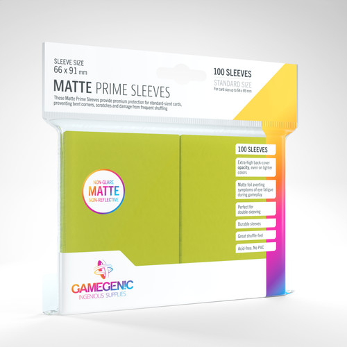 Gamegenic Matte Prime Sleeves (100ct.; assorted colours)
