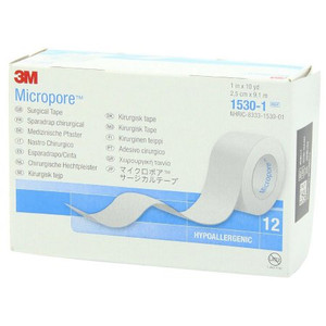 Medical Tape 3M™ Micropore™ Skin Friendly Paper 1 Inch X 10 Yard White NonSterile 12/box