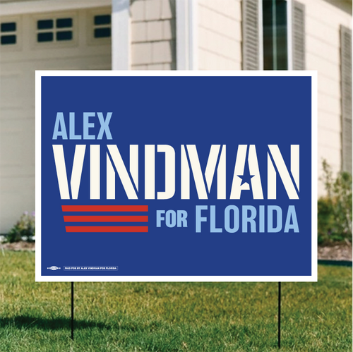 Alex Vindman - Blue (24" x 18" Coroplast Yard Sign)