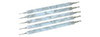 Five Dotting & Marble tools come with ten different ball sizes at each end of the tip. Sizes from 1/32" to 5/16" diameter. Zigzag or swirl, the marble tool can be mix or blend colors together for an interesting design.