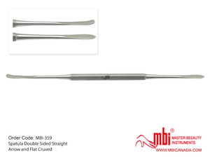 Spatula Double Ended Straight Arrow & Flat Curved