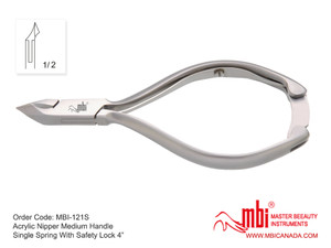 Acrylic Nipper Single Spring w/Safety Lock 4"