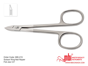 Nail Nipper Flat Jaw w/Finger Loop