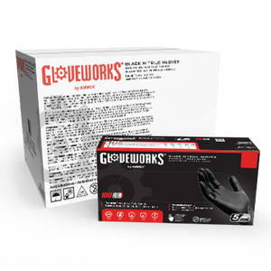 Nitrile Gloves Medium Black - Powder Free