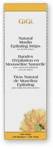 GiGi Large Natural Muslin Strips - 100 Pack