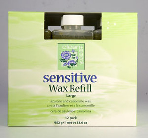 Clean & Easy Large Leg Sensitive Wax Refills - 12 Pack
