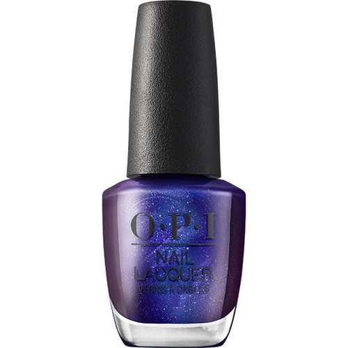 A shimmery midnight purple nail polish that will spark your creativity.