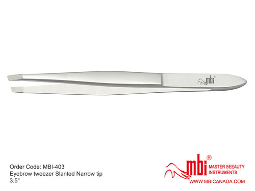 Narrow Slanted Tweezer 3.5"