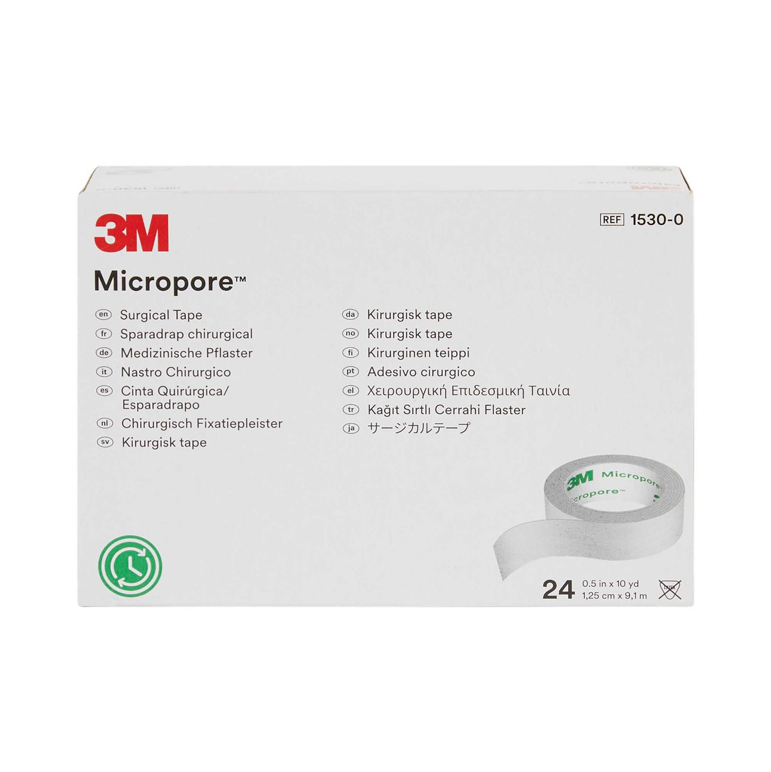 3M Micropore Skin Friendly Paper Medical Tape NonSterile 1/2 Inch X 10  Yards, 6 Pack 