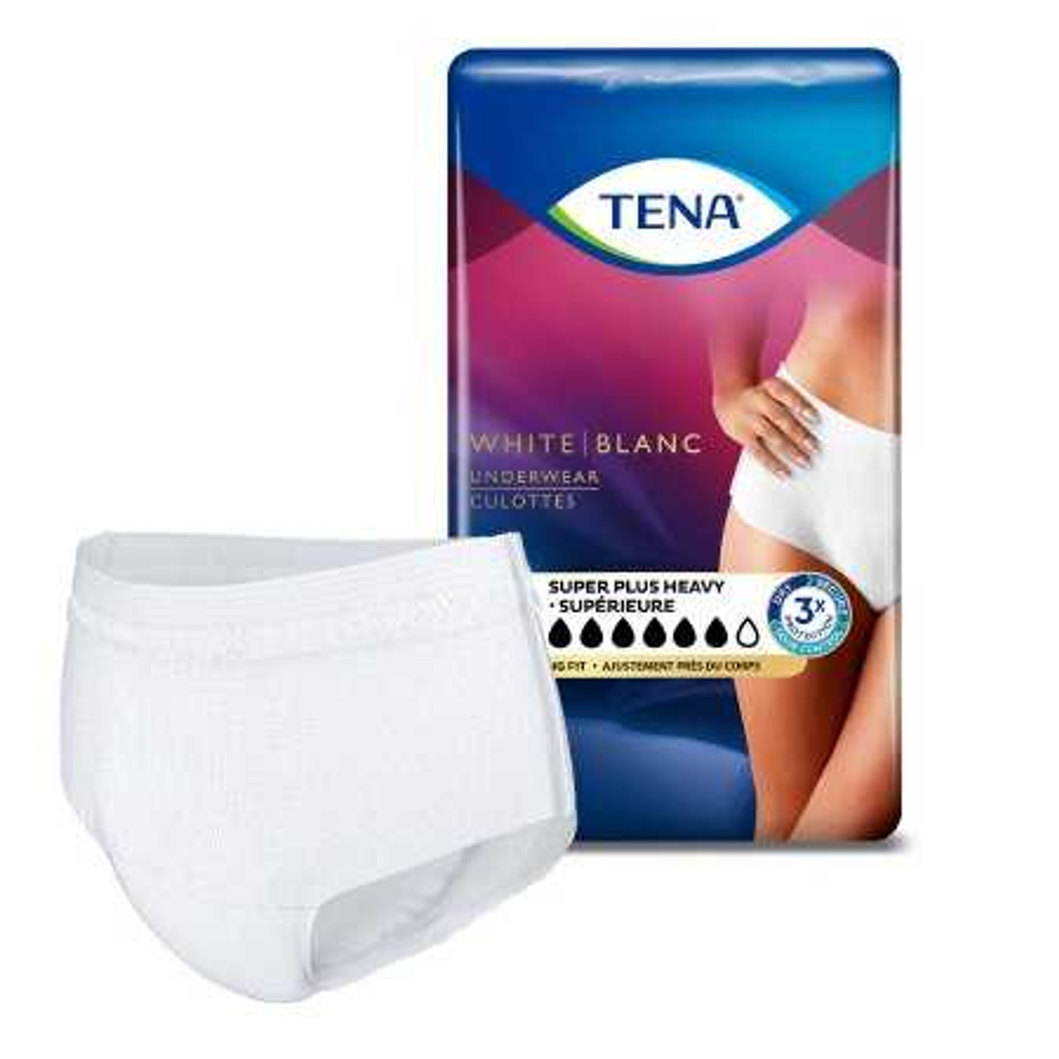 Ladies Incontinence Pouch Pants, White