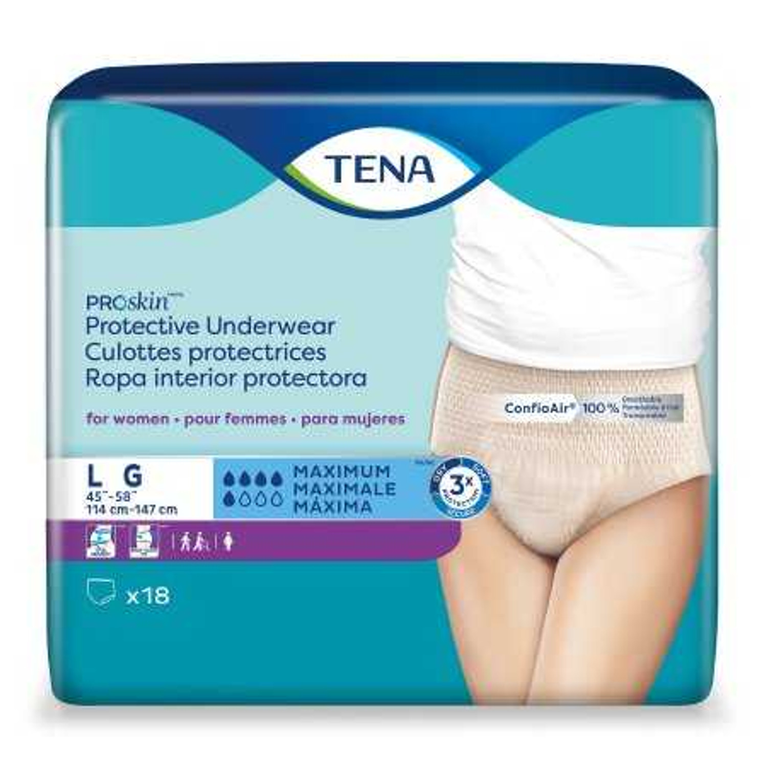 Pull-up Pants Tena Silhouette High Waist Creme Plus L - 8 Units