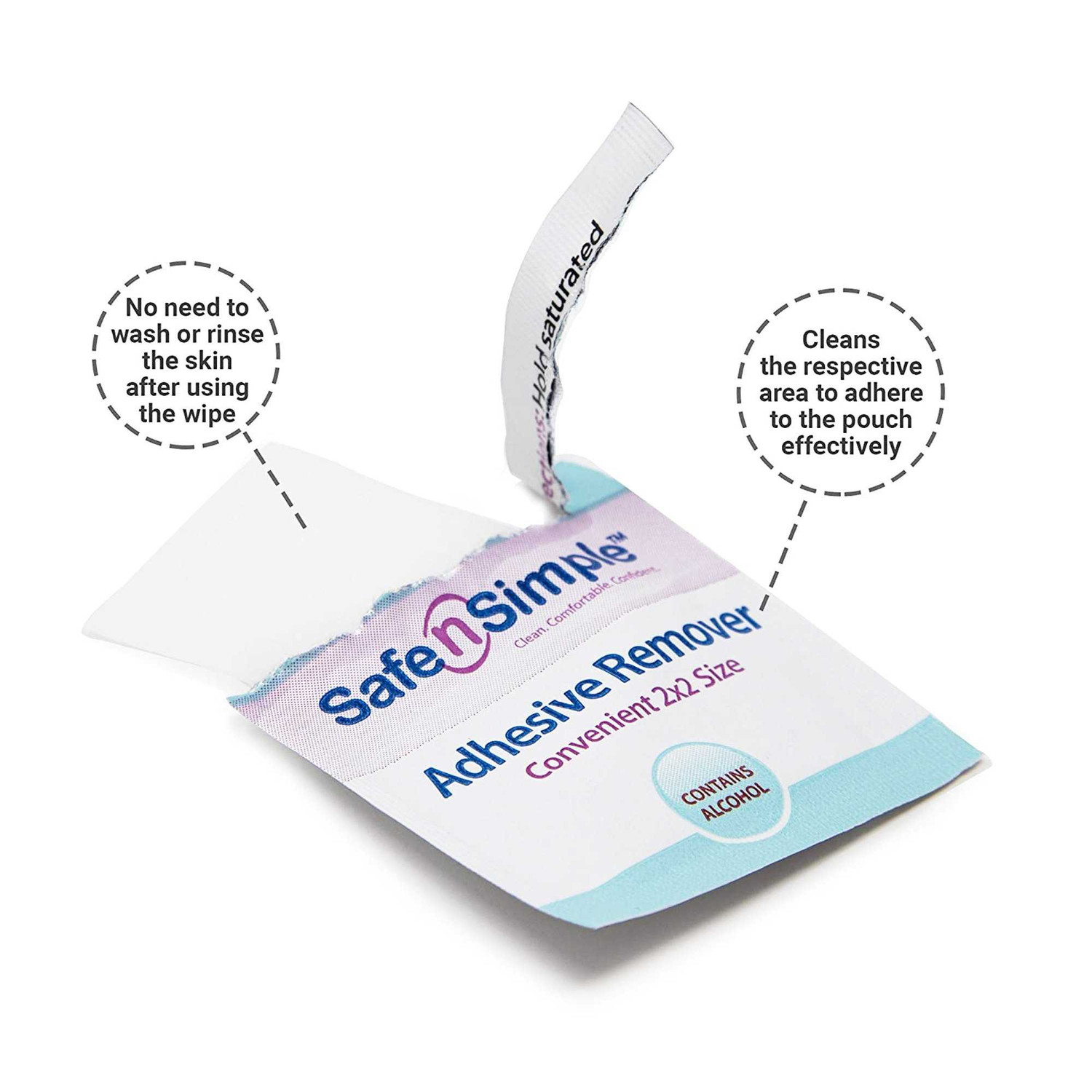 Safe N Simple Adhesive Remover Wipe