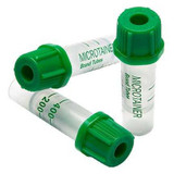 BD Microtainer Capillary Blood Collection Tube Plasma Tube Lithium Heparin 8 mm Wide Tube 200 L to 400 L Green BD Microgard Closure Plastic Tube 365965 Box/50 365965 BECTON-DICKINSON 450612_BX