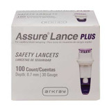 Safety Lancet Assure Lance Plus Fixed Depth Lancet Needle 0.7 mm Depth 30 Gauge Push Button 990130 Box/100 990130 ARKRAY 962941_BX