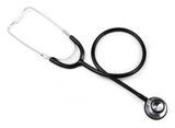 Classic Stethoscope BASIC Black 1-Tube 22 Inch Tube Double Sided Chestpiece 01-670HBKGM Case/50 01-670HBKGM MCK BRAND 1007587_CS