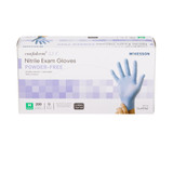McKesson Confiderm 3.5C Exam Glove Medium NonSterile Nitrile Standard Cuff Length Textured Fingertips Blue Chemo Tested, 14-6976C, Case of 2000