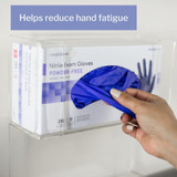 McKesson Confiderm 3.5C Exam Glove Medium NonSterile Nitrile Standard Cuff Length Textured Fingertips Blue Chemo Tested, 14-6976C, Case of 2000