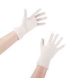 McKesson Exam Glove Medium NonSterile Stretch Vinyl Standard Cuff Length Smooth Ivory Not Rated, 14-816, Box of 100