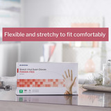 McKesson Exam Glove Medium NonSterile Stretch Vinyl Standard Cuff Length Smooth Ivory Not Rated, 14-816, Box of 100