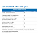McKesson Confiderm 3.5C Exam Glove X-Large NonSterile Nitrile Standard Cuff Length Textured Fingertips Blue Chemo Tested, 14-6980C, Box of 180