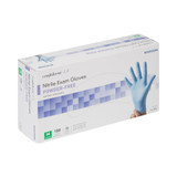 McKesson Confiderm 3.8 Exam Glove Medium NonSterile Nitrile Standard Cuff Length Textured Fingertips Blue Not Rated, 14-686, Box of 100