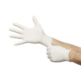 McKesson Confiderm Exam Glove Medium NonSterile Latex Standard Cuff Length Textured Fingertips Ivory Not Rated, 14-426, Case of 1000