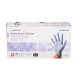 McKesson Confiderm 3.5C Exam Glove Small NonSterile Nitrile Standard Cuff Length Textured Fingertips Blue Chemo Tested, 14-6974C, Case of 2000