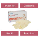 McKesson Exam Glove X-Large NonSterile Stretch Vinyl Standard Cuff Length Smooth Ivory Not Rated, 14-820, Case of 1000