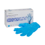 McKesson Confiderm 3.8 Exam Glove Large NonSterile Nitrile Standard Cuff Length Textured Fingertips Blue Not Rated, 14-688, Box of 100
