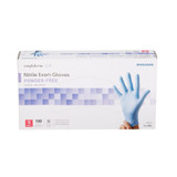 McKesson Confiderm 3.8 Exam Glove Small NonSterile Nitrile Standard Cuff Length Textured Fingertips Blue Not Rated, 14-684, Case of 1000