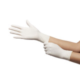 McKesson Confiderm Exam Glove Large NonSterile Latex Standard Cuff Length Textured Fingertips Ivory Not Rated, 14-428, Case of 1000