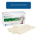 McKesson Confiderm Exam Glove Large NonSterile Latex Standard Cuff Length Textured Fingertips Ivory Not Rated, 14-428, Case of 1000