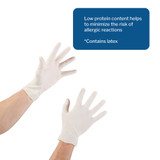 McKesson Confiderm Exam Glove Large NonSterile Latex Standard Cuff Length Textured Fingertips Ivory Not Rated, 14-428, Case of 1000