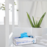 McKesson Confiderm 3.8 Exam Glove X-Large NonSterile Nitrile Standard Cuff Length Textured Fingertips Blue Not Rated, 14-690, Case of 1000