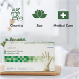 McKesson Confiderm Exam Glove X-Large NonSterile Latex Standard Cuff Length Textured Fingertips Ivory Not Rated, 14-430, Box of 100