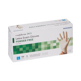 McKesson Confiderm Exam Glove Large NonSterile Latex Standard Cuff Length Smooth Ivory Not Rated, 14-318, Box of 100