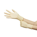 McKesson Confiderm Exam Glove Medium NonSterile Latex Standard Cuff Length Smooth Ivory Not Rated, 14-316, Box of 100